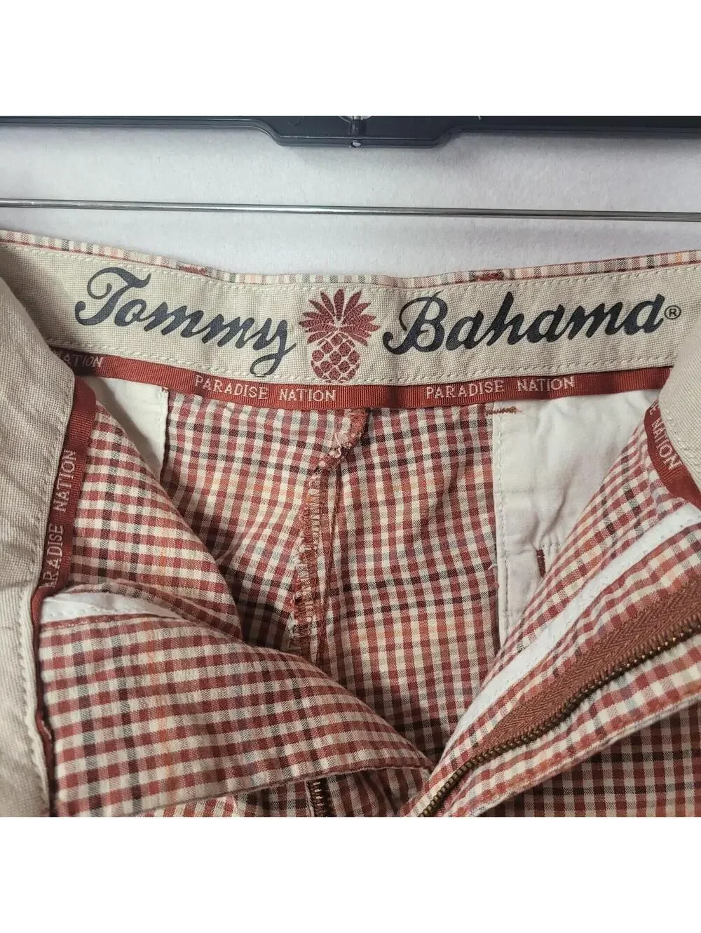 Tommy Bahama Plaid Golf Shorts Mens 40 100% Cotton Multicolor Beach